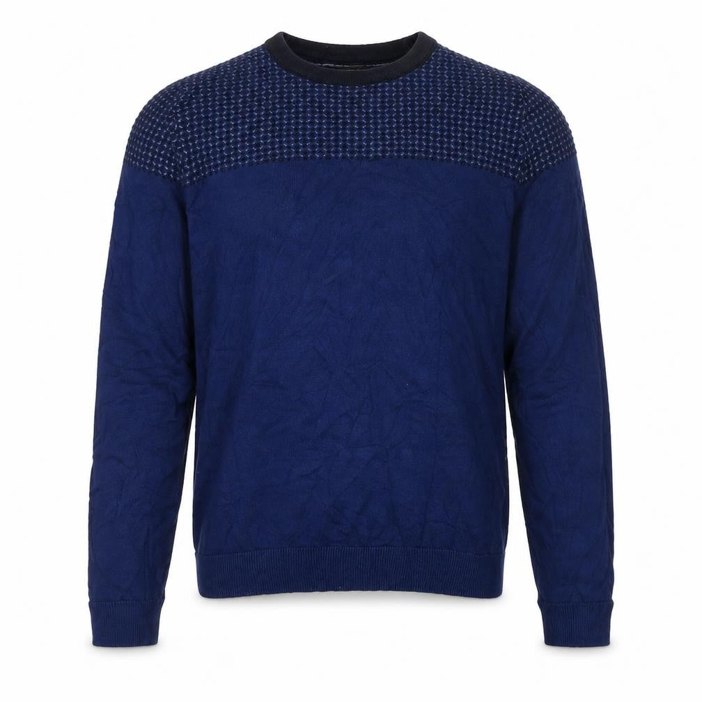 Next Mens Blue Polka Dot Knit Pullover Jumper Size S
