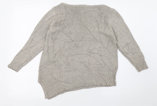 Per Una Womens Beige  Knit Pullover Jumper Size 10