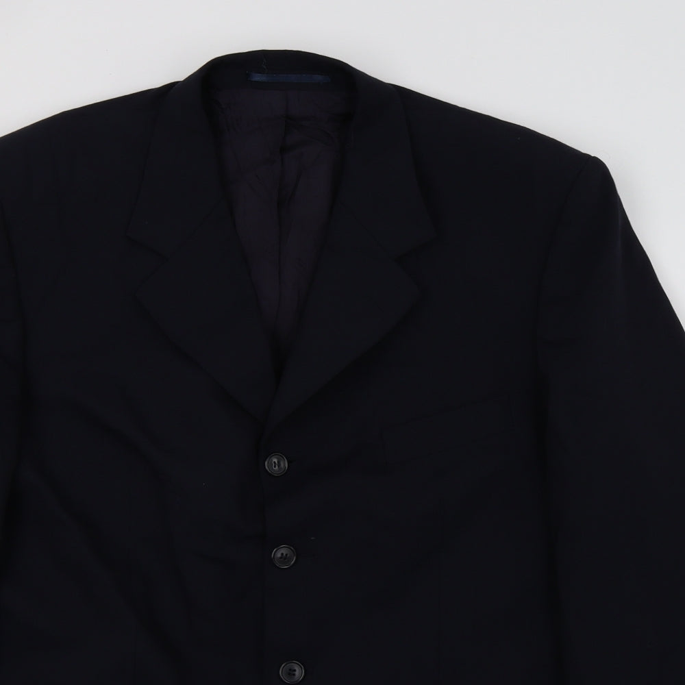 David Moss Mens Blue   Jacket Suit Jacket Size L