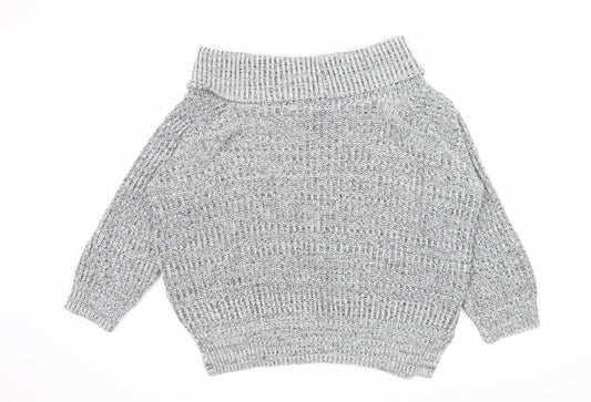 New Look Womens Grey  Knit Pullover Jumper Size 12
