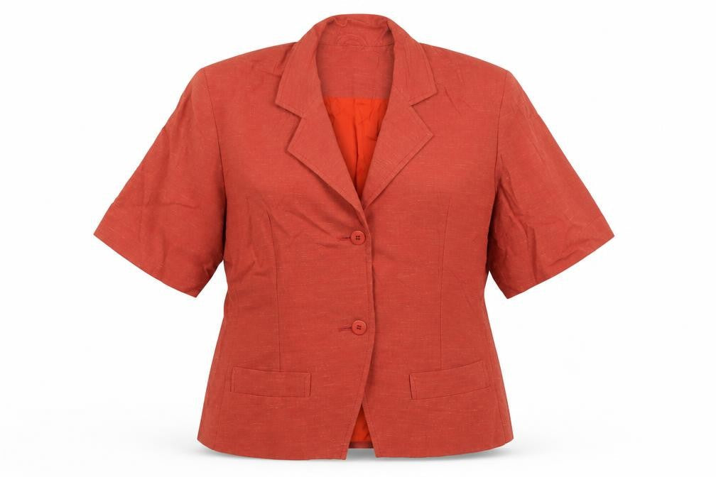 Studio Womens Orange   Jacket Blazer Size 14