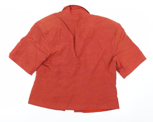 Studio Womens Orange   Jacket Blazer Size 14
