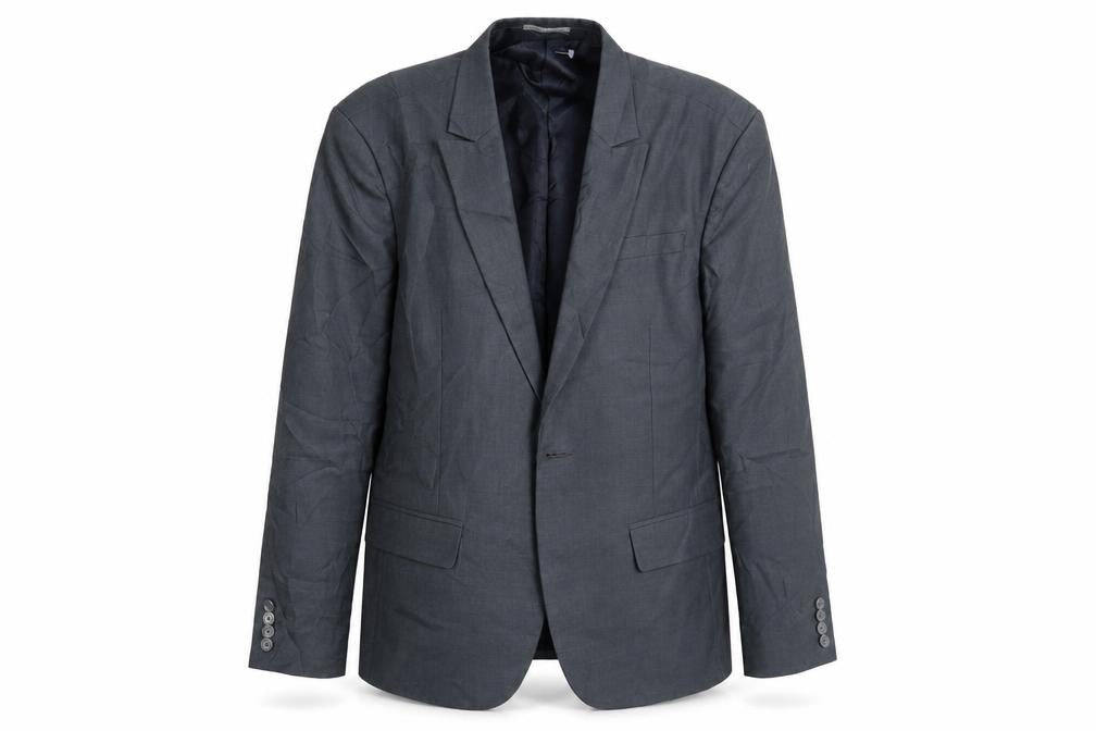 Front view of Fashion women’s grey jacket suit jacket one size
