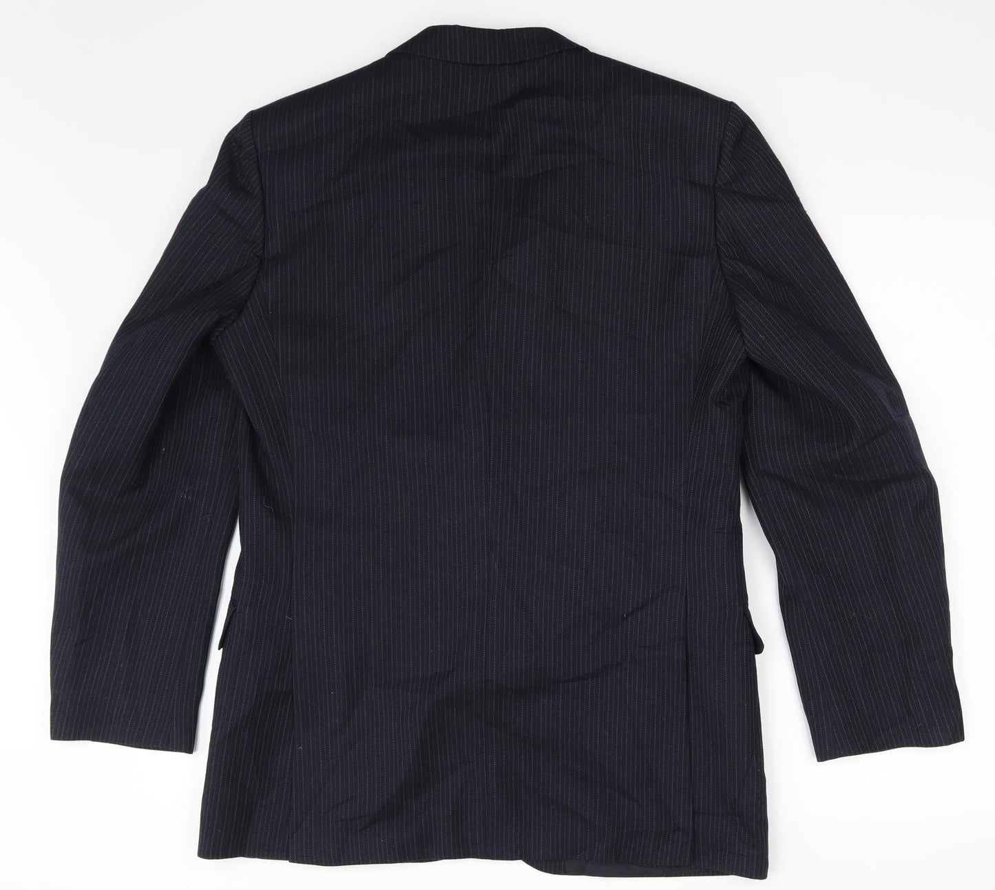 St Michael Mens Blue Striped  Jacket Suit Jacket Size M