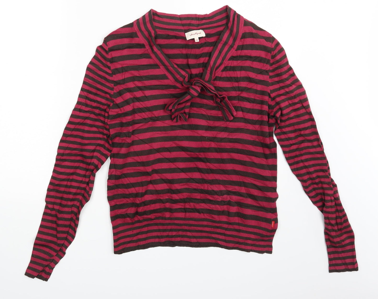 Jackpot Womens Multicoloured Striped  Pullover Sweatshirt Size M