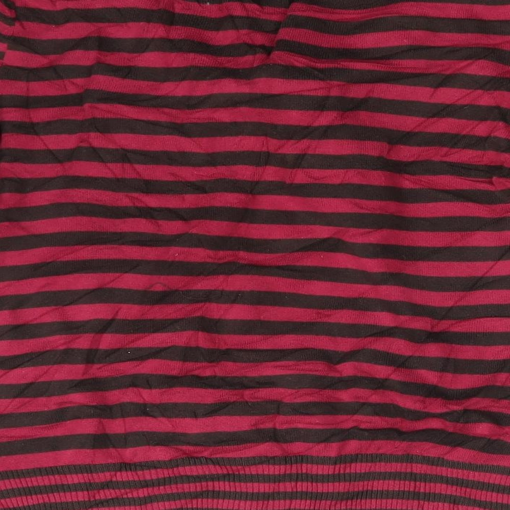 Jackpot Womens Multicoloured Striped  Pullover Sweatshirt Size M