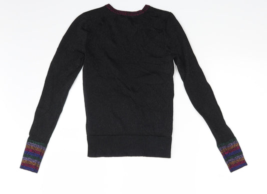 Warehouose Womens Black   Pullover Sweatshirt Size 8