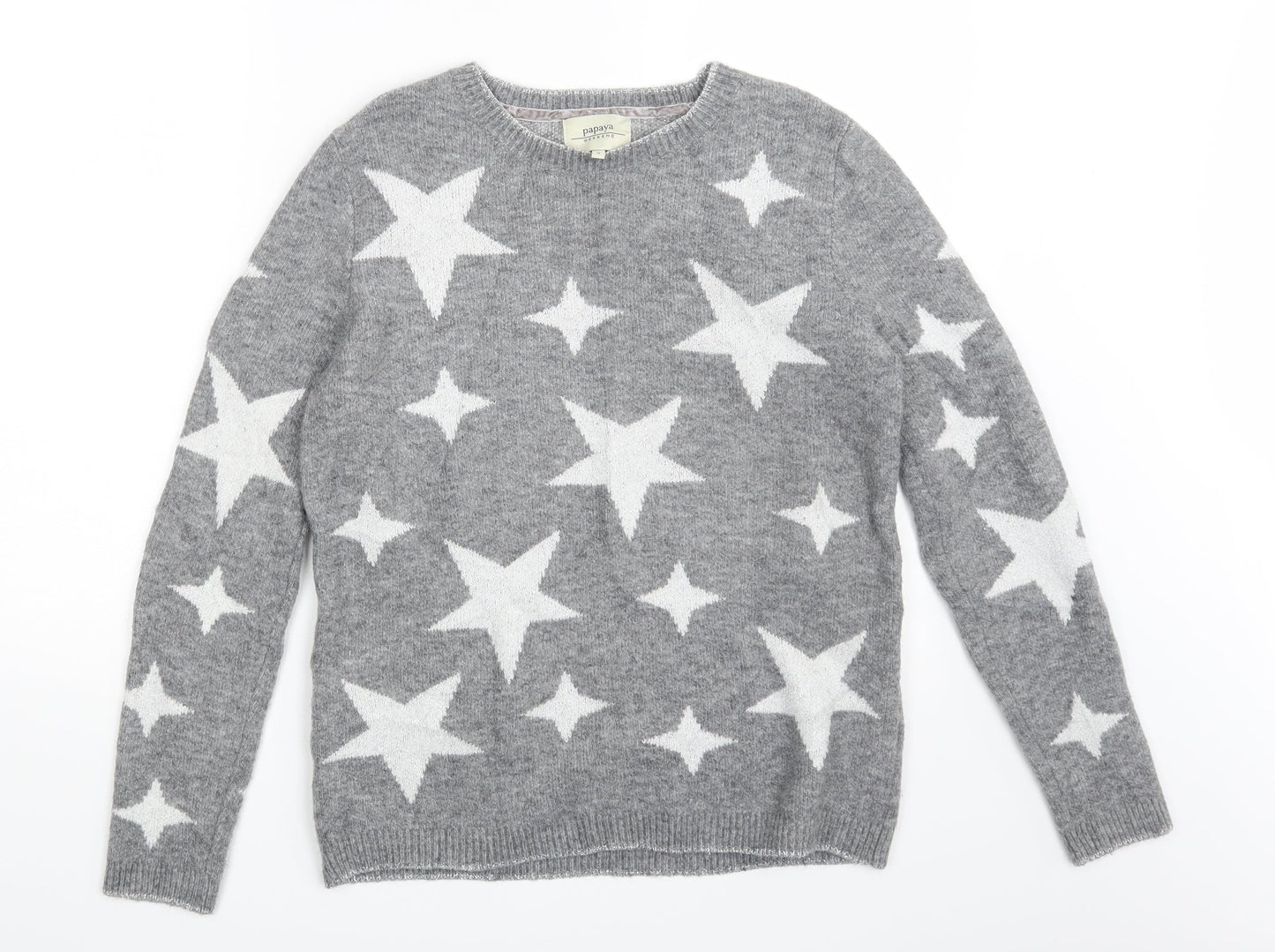 Papaya Womens Grey   Pullover Jumper Size S