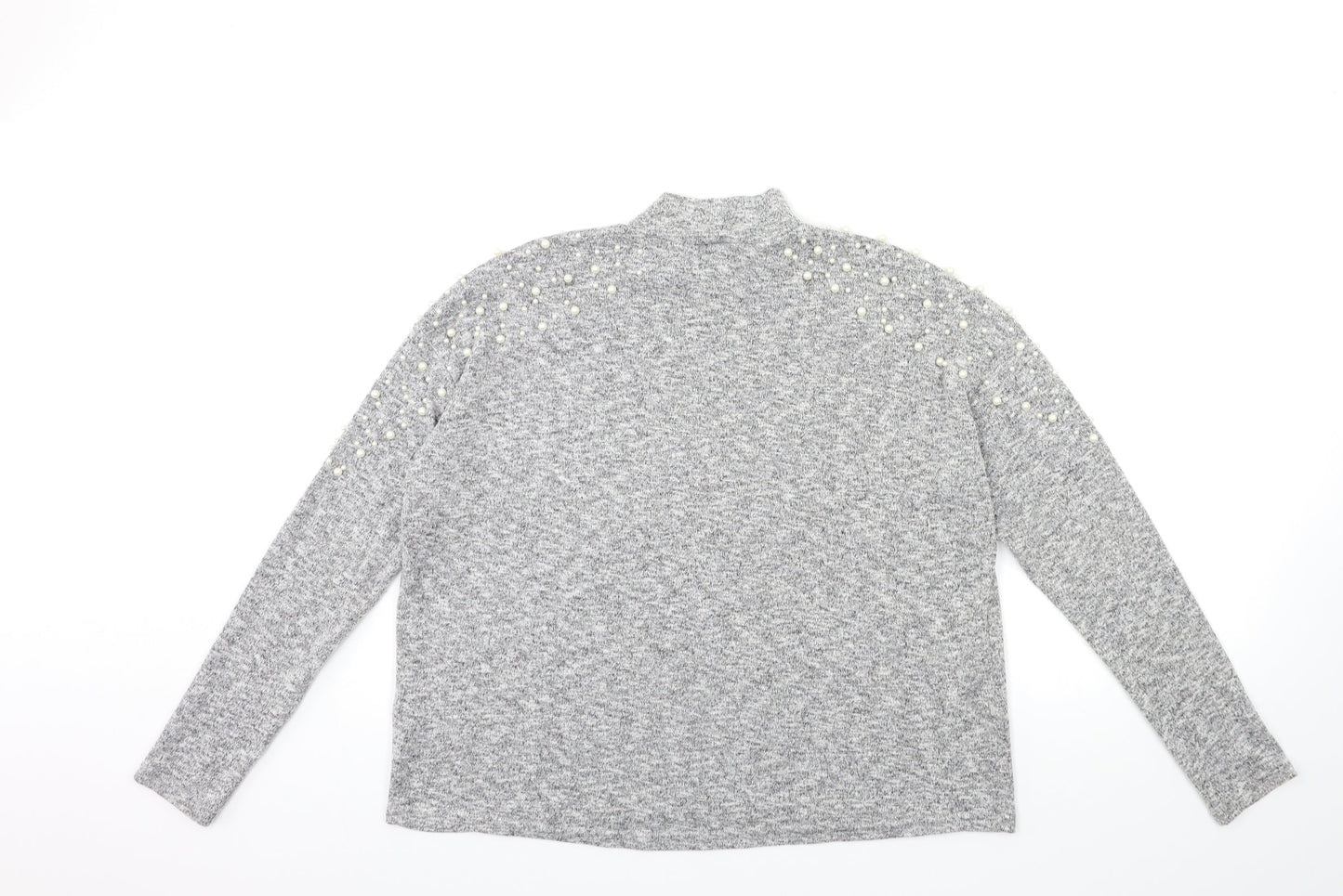 H&M Womens Grey  Knit Pullover Jumper Size S