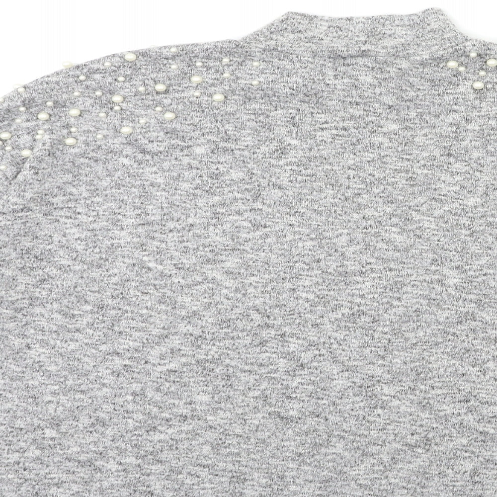 H&M Womens Grey  Knit Pullover Jumper Size S