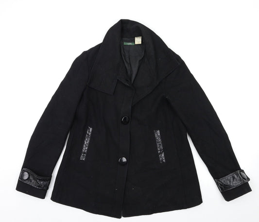 La Redoute Womens Black   Overcoat Coat Size 6