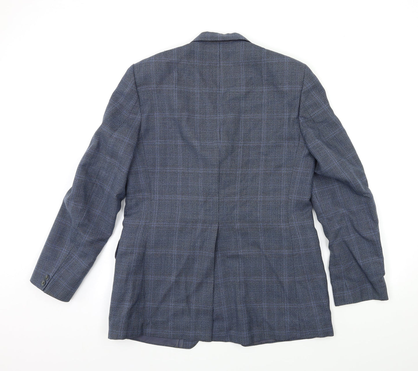 Preworn Mens Blue Check  Jacket Suit Jacket Size 40