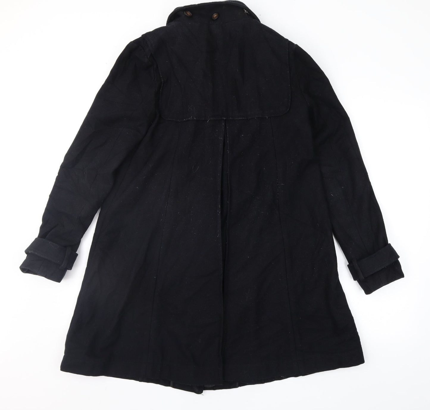 Topshop Womens Black   Overcoat Coat Size 8