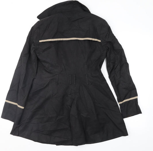 George Womens Black   Overcoat Coat Size 8