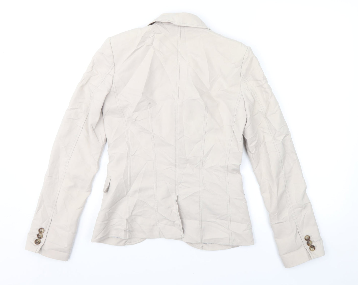 H&M Womens Beige   Jacket Suit Jacket Size 4