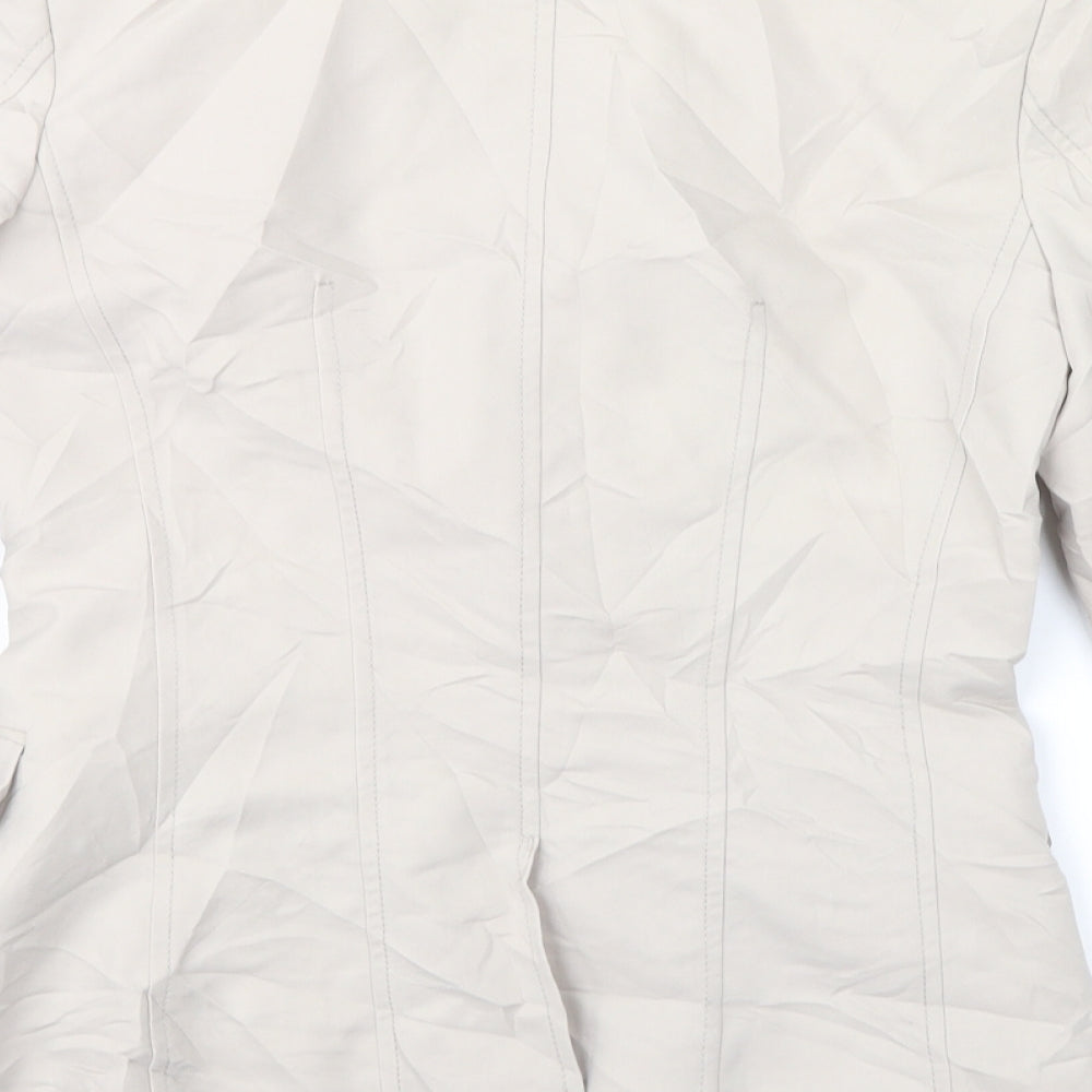 H&M Womens Beige   Jacket Suit Jacket Size 4