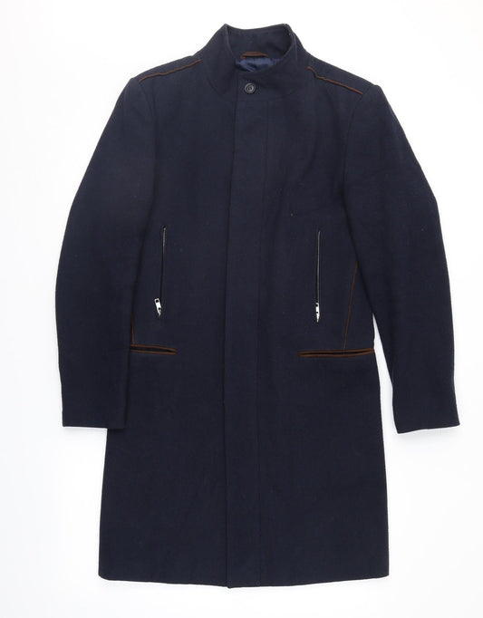 River Island Womens Blue   Overcoat Coat Size XS