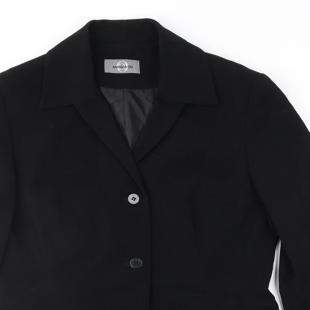 AMARANTO Womens Black   Jacket Suit Jacket Size 10