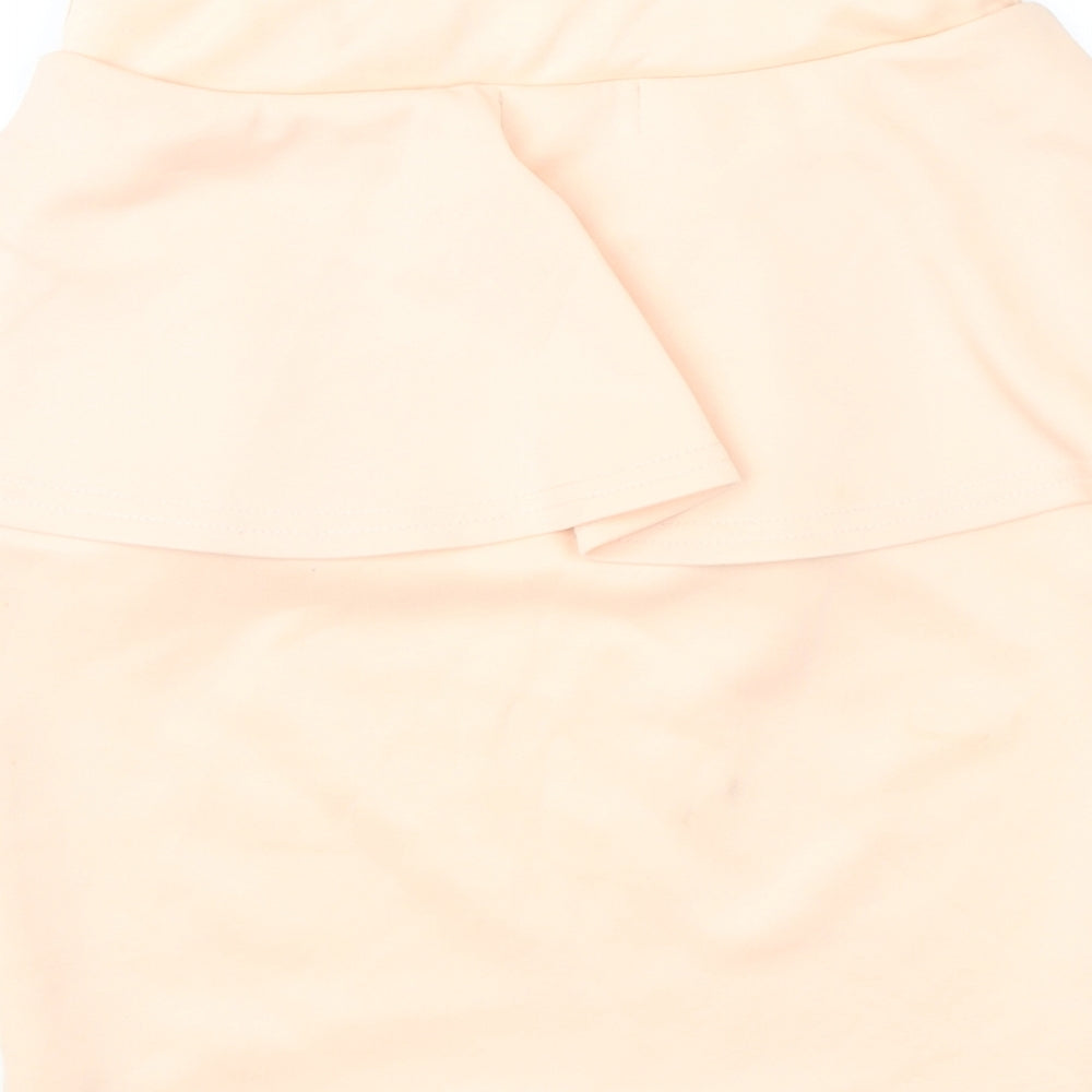PRETTYLITTLETHING Womens Orange   Straight & Pencil Skirt Size 6