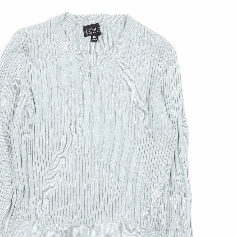 Topshop Womens Blue   Basic T-Shirt Size 10