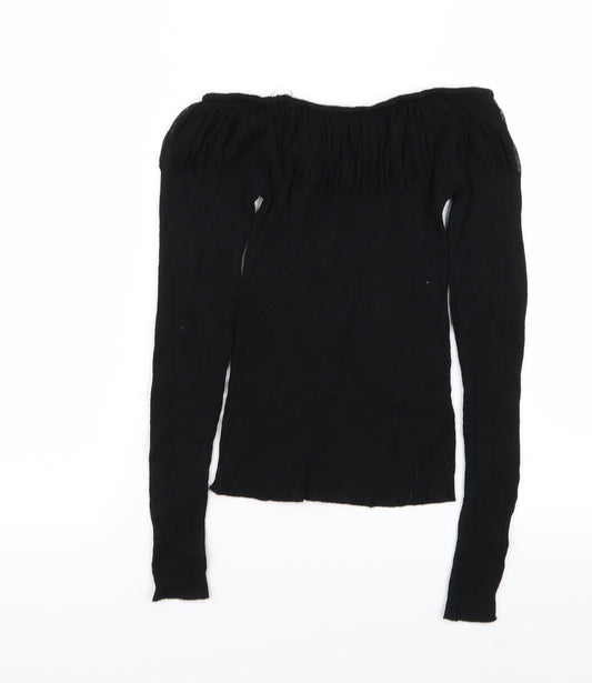 Per Una Womens Black   Basic T-Shirt Size 8