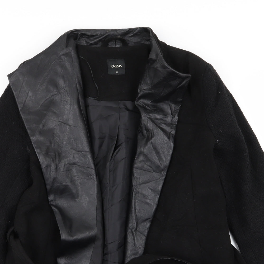 Oasis Womens Black   Overcoat Coat Size S