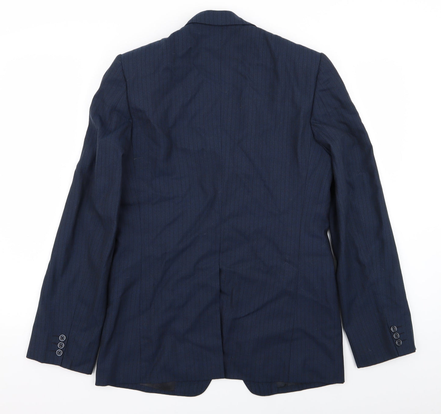 Preworn Mens Blue Striped  Jacket Blazer Size 36