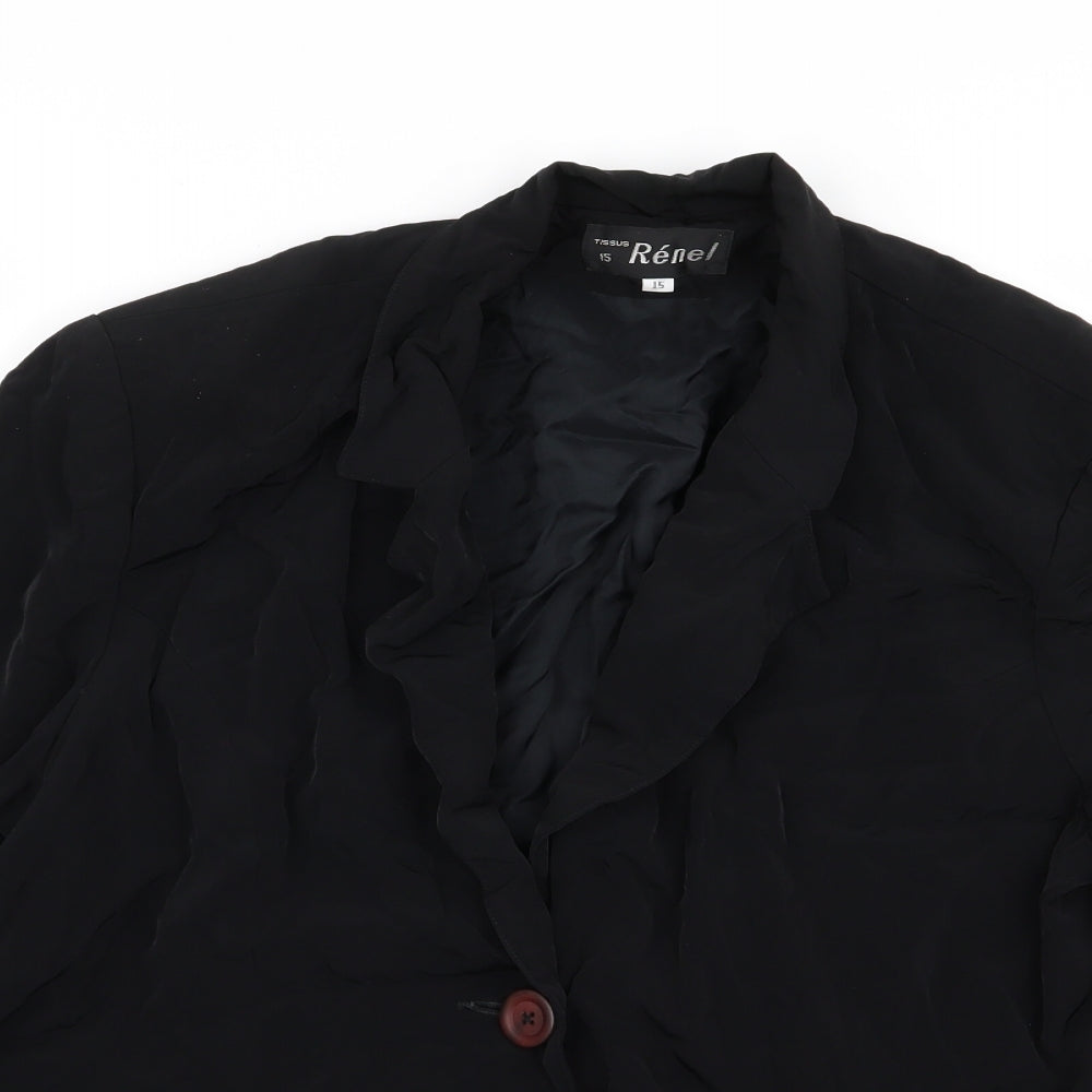 renel Mens Black   Jacket Blazer Size 40
