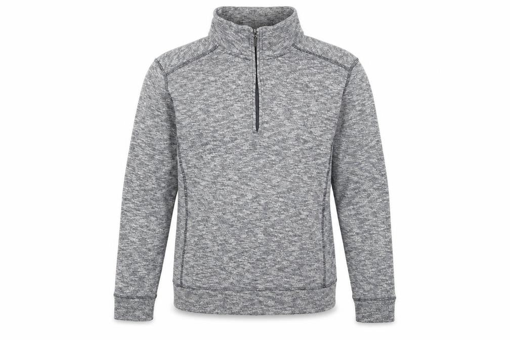 Front view of Easy men’s grey jumper, size S