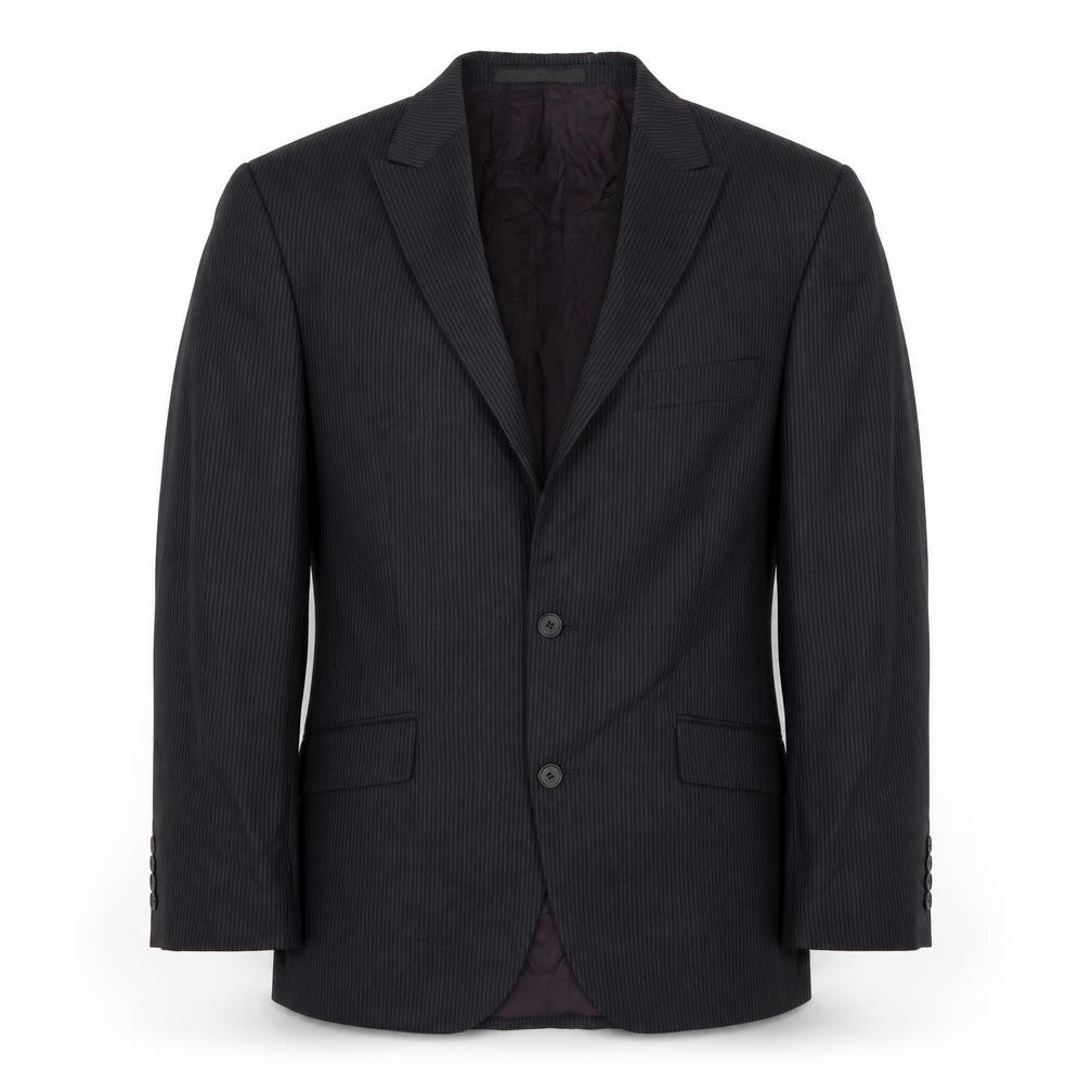 m&s Mens Black Striped  Jacket Blazer Size 40