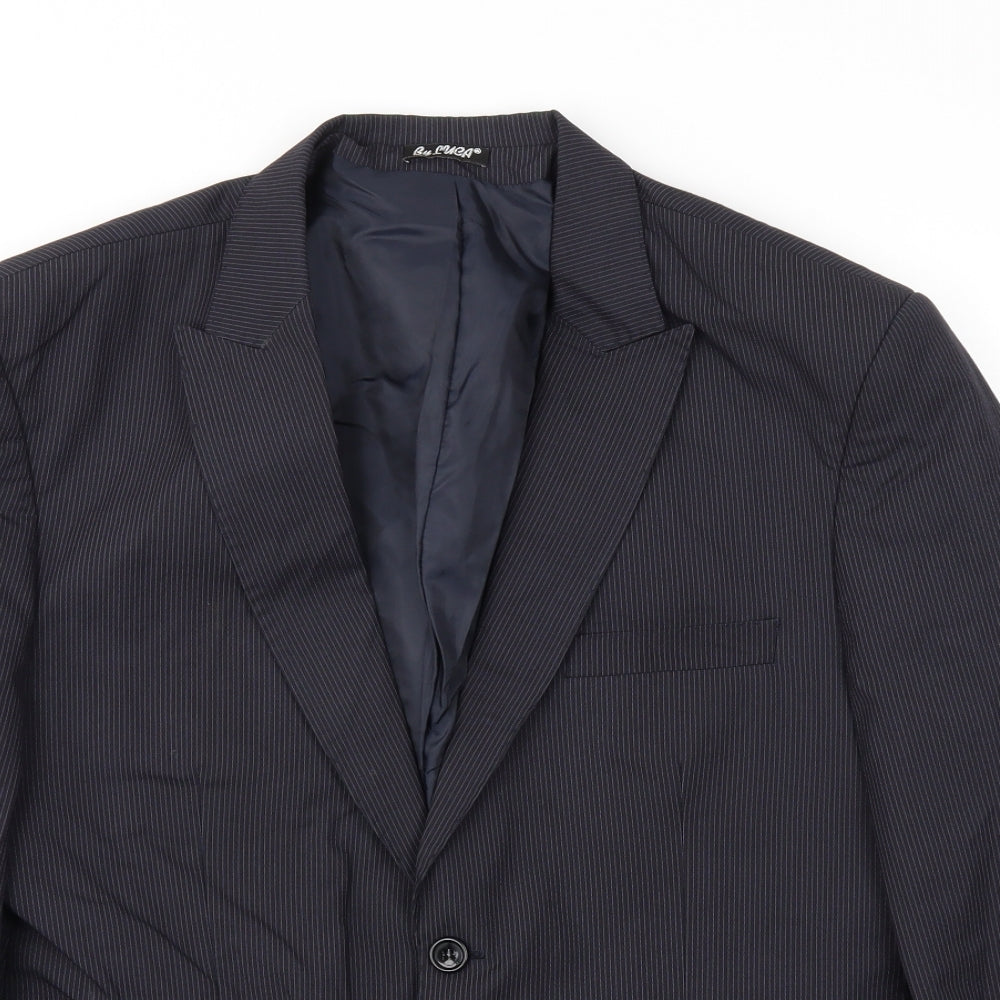 BY LUCA Mens Blue Striped  Jacket Blazer Size 42