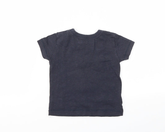 NEXT Boys Blue Animal Print  Basic T-Shirt Size 3-6 Months