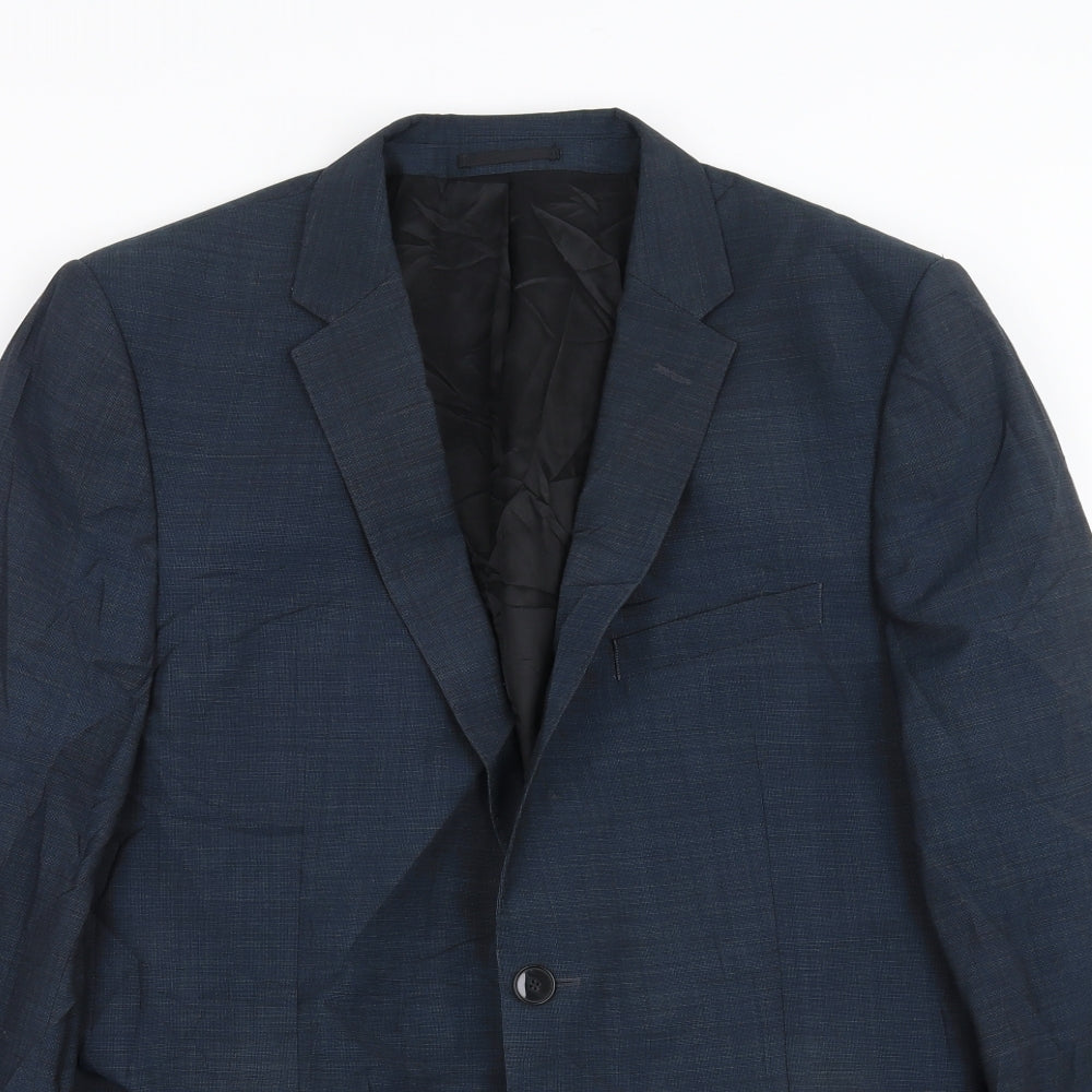 John Lewis Mens Blue   Jacket Suit Jacket Size 40