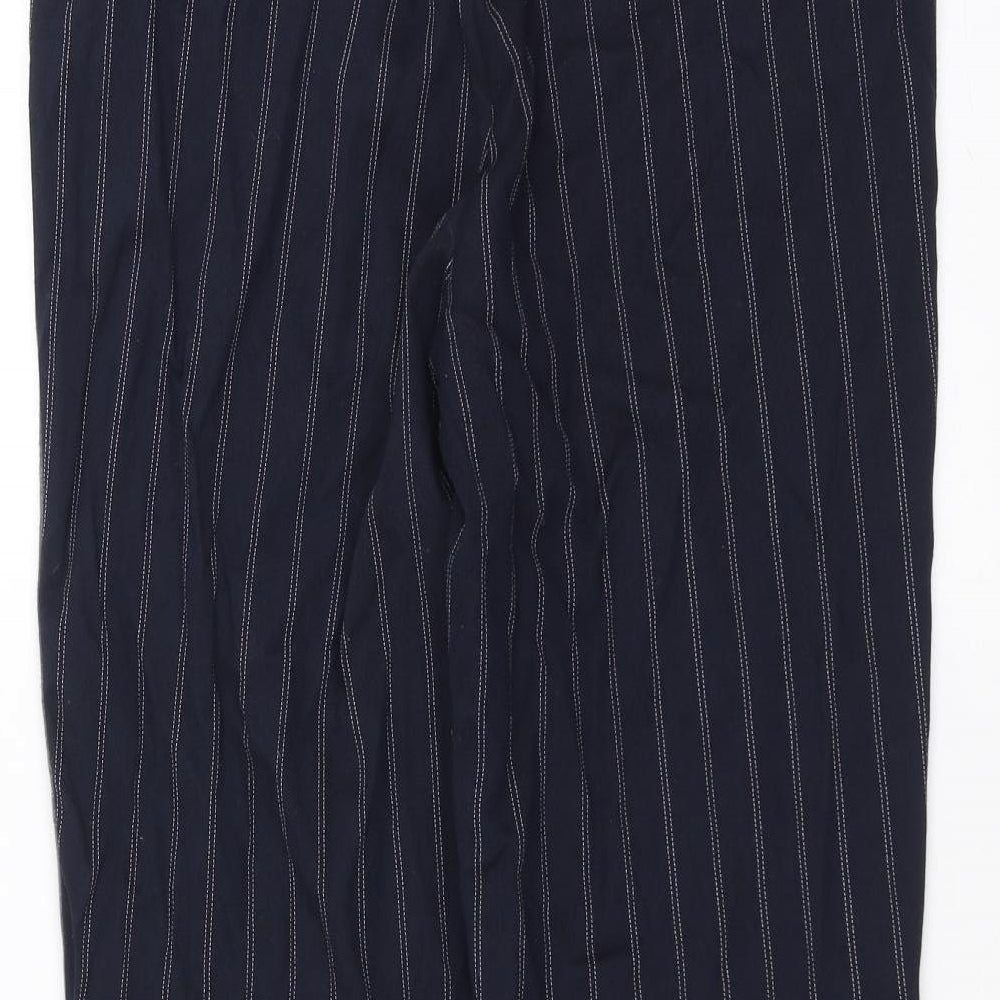 Preworn Womens Blue Striped  Trousers  Size 30 in L26 in