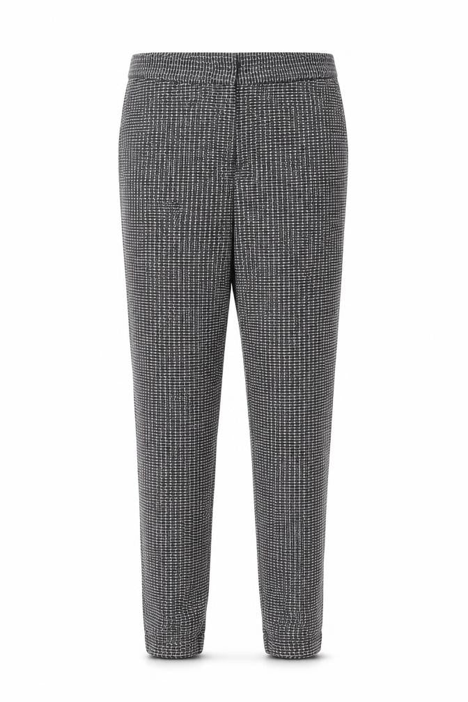 New Look Womens Black Geometric  Trousers  Size 8 L26 in