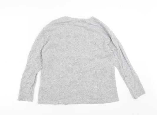 Zara Womens Grey   Pullover Jumper Size S  - fluffy detail