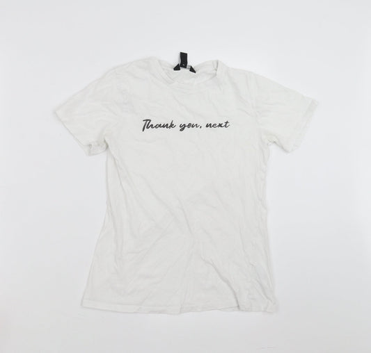 New Look Girls White   Basic T-Shirt Size 6 Years  - thank you, next
