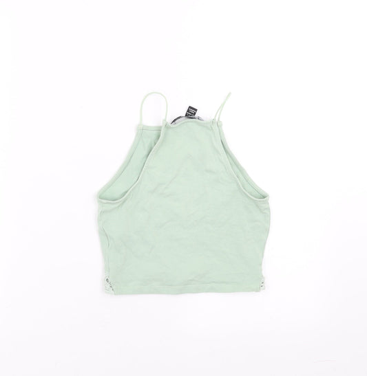 New Look Girls Green   Cropped T-Shirt Size 10-11 Years  - crochet detail