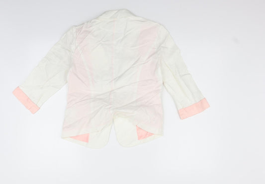 five plus Womens White   Jacket Blazer Size M