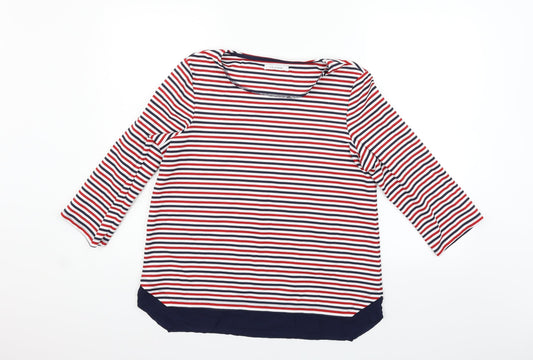 Marks and Spencer Womens Red Striped  Pullover Jumper Size 14
