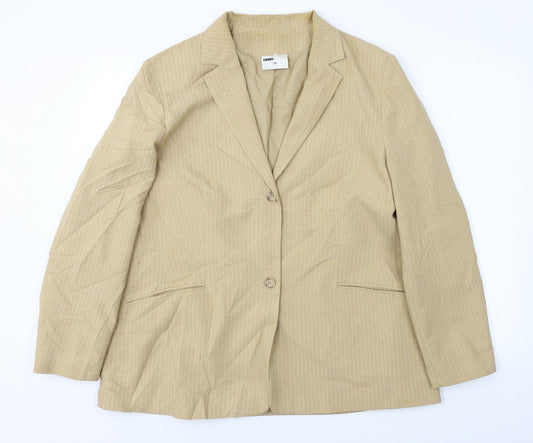 Sara Woman  Womens Beige Striped  Jacket Blazer Size 20