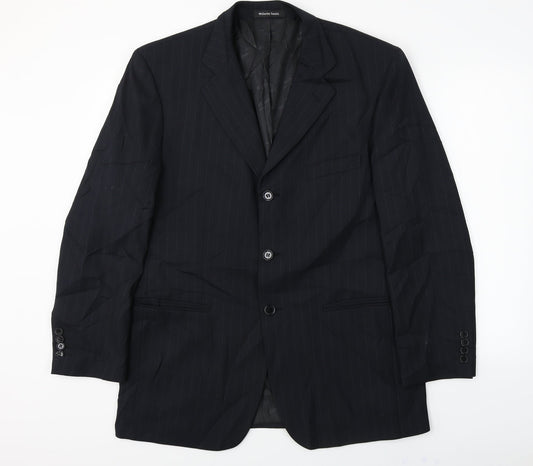 Willerby Smith  Mens Black Striped  Jacket Blazer Size 40