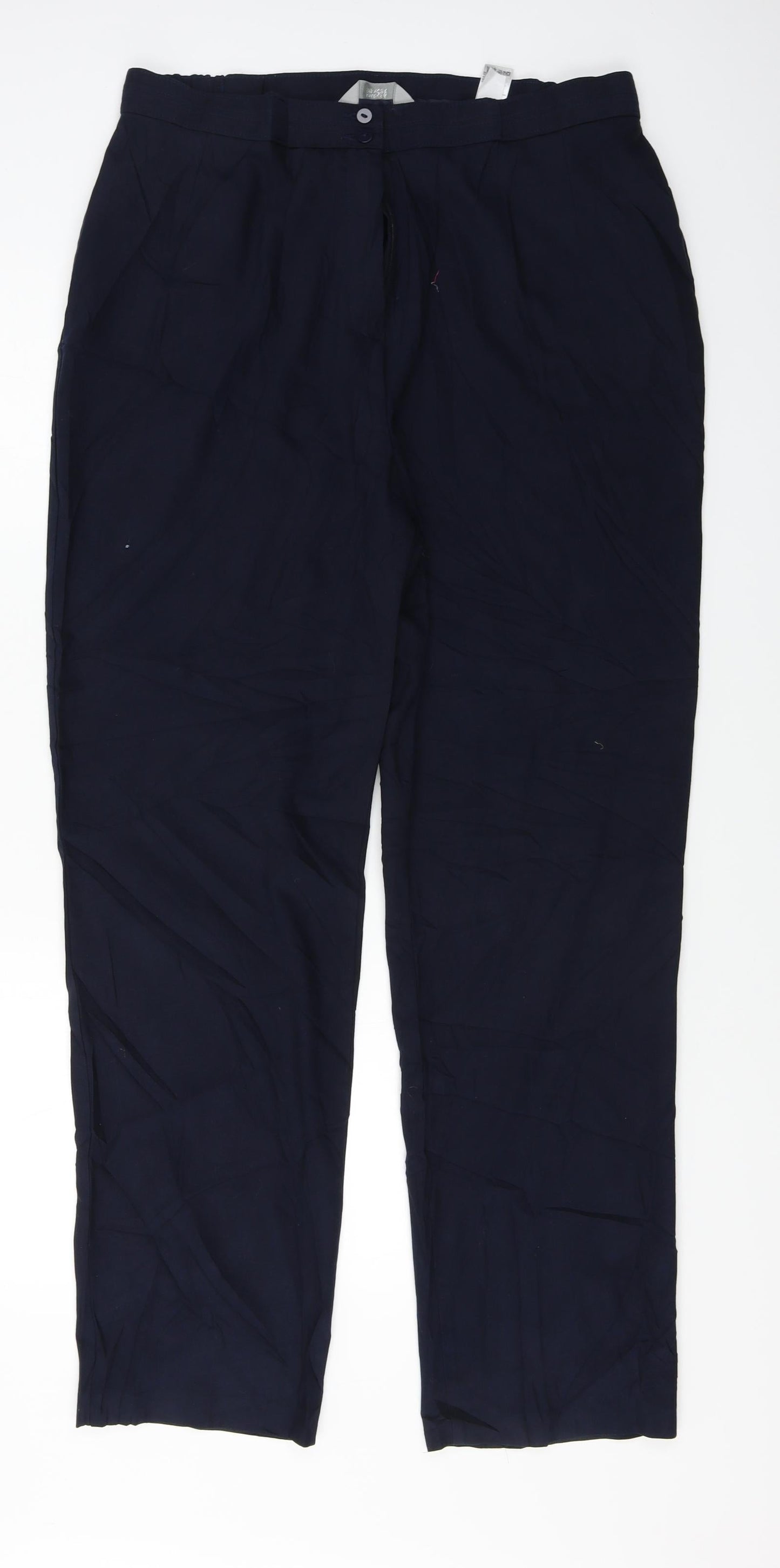 Marks and Spencer  Womens Blue Paisley  Trousers  Size 18 L28 in