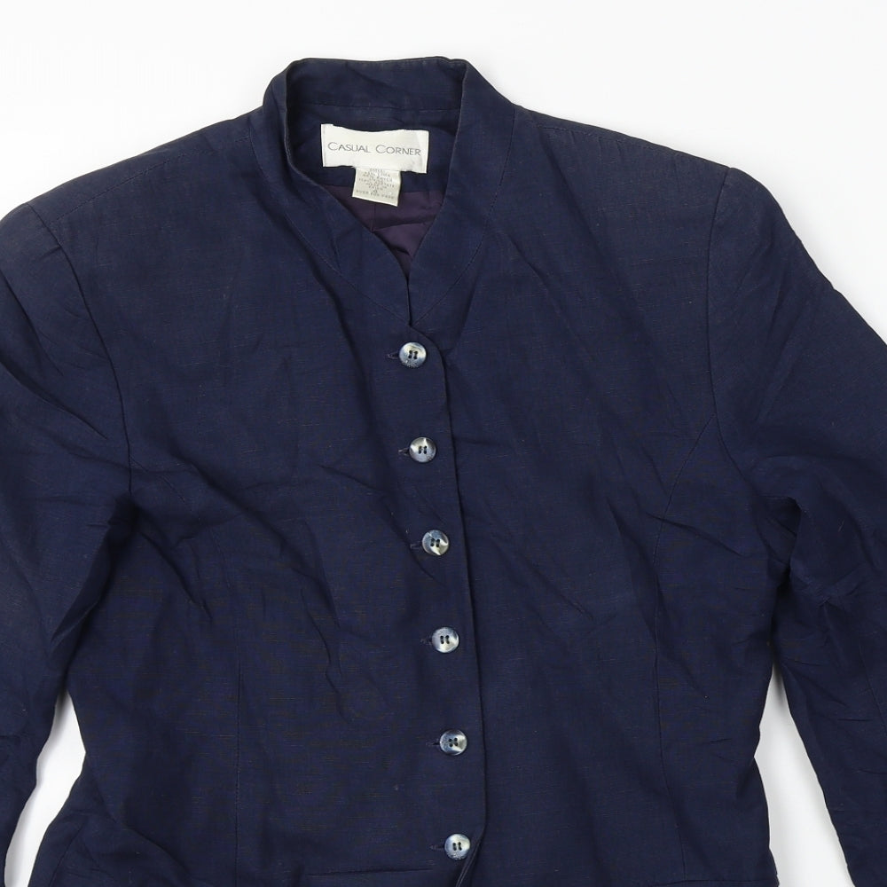 Casual Corner  Womens Blue   Jacket Coat Size 4