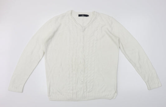 ISLE    Womens White   Pullover Jumper Size S