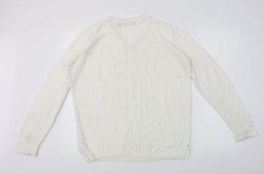 ISLE    Womens White   Pullover Jumper Size S