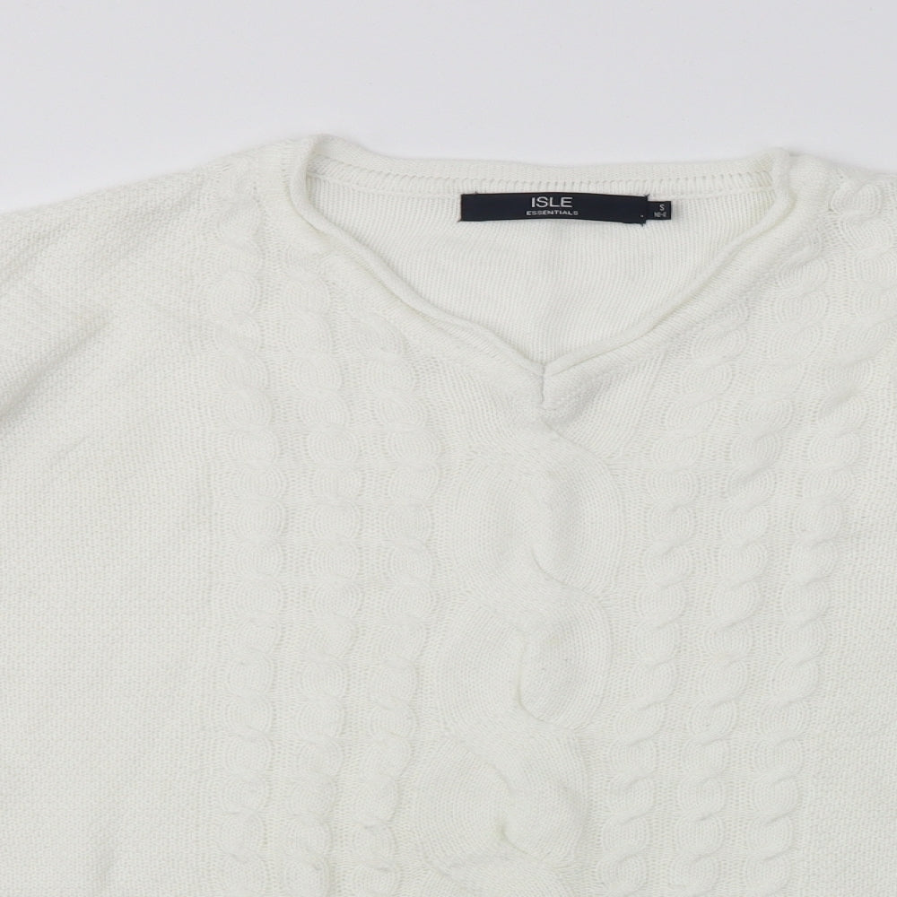 ISLE    Womens White   Pullover Jumper Size S