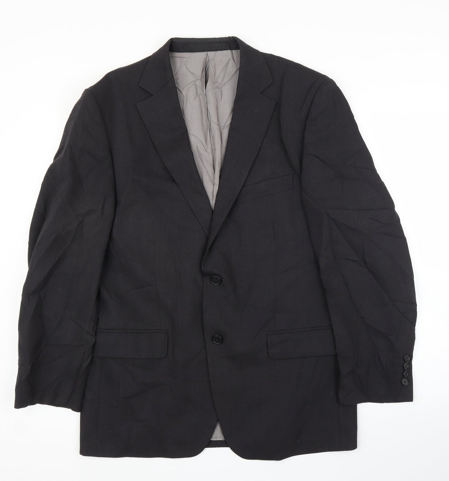 M&S Mens Black   Jacket Suit Jacket Size 40