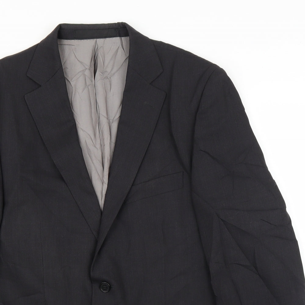 M&S Mens Black   Jacket Suit Jacket Size 40