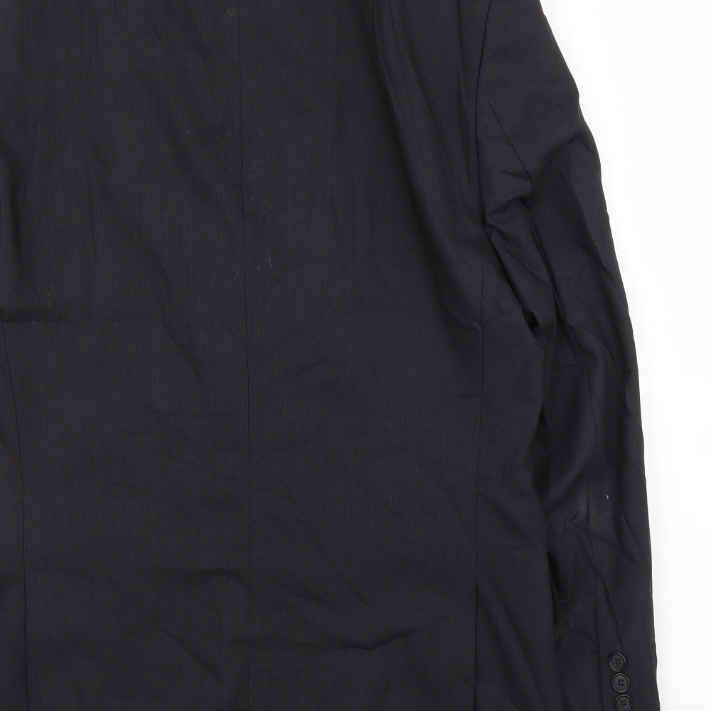 M&S Mens Black   Jacket Suit Jacket Size 40